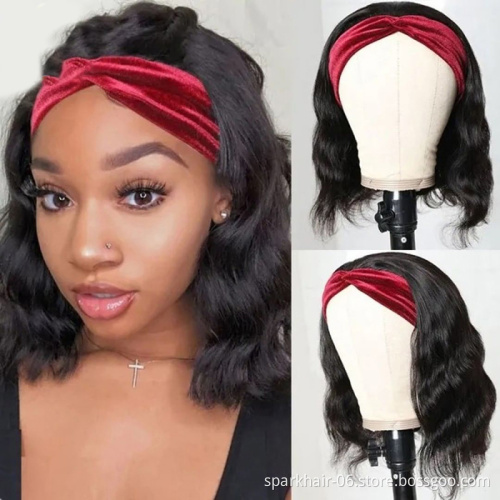 Wholesale Headband Wig Human Hair For Black Women,Raw Virgin Human Hair Headband Wigs